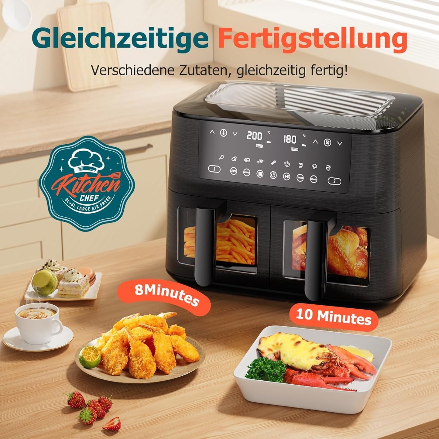 Magische Zwei-Zonen-Fritteuse