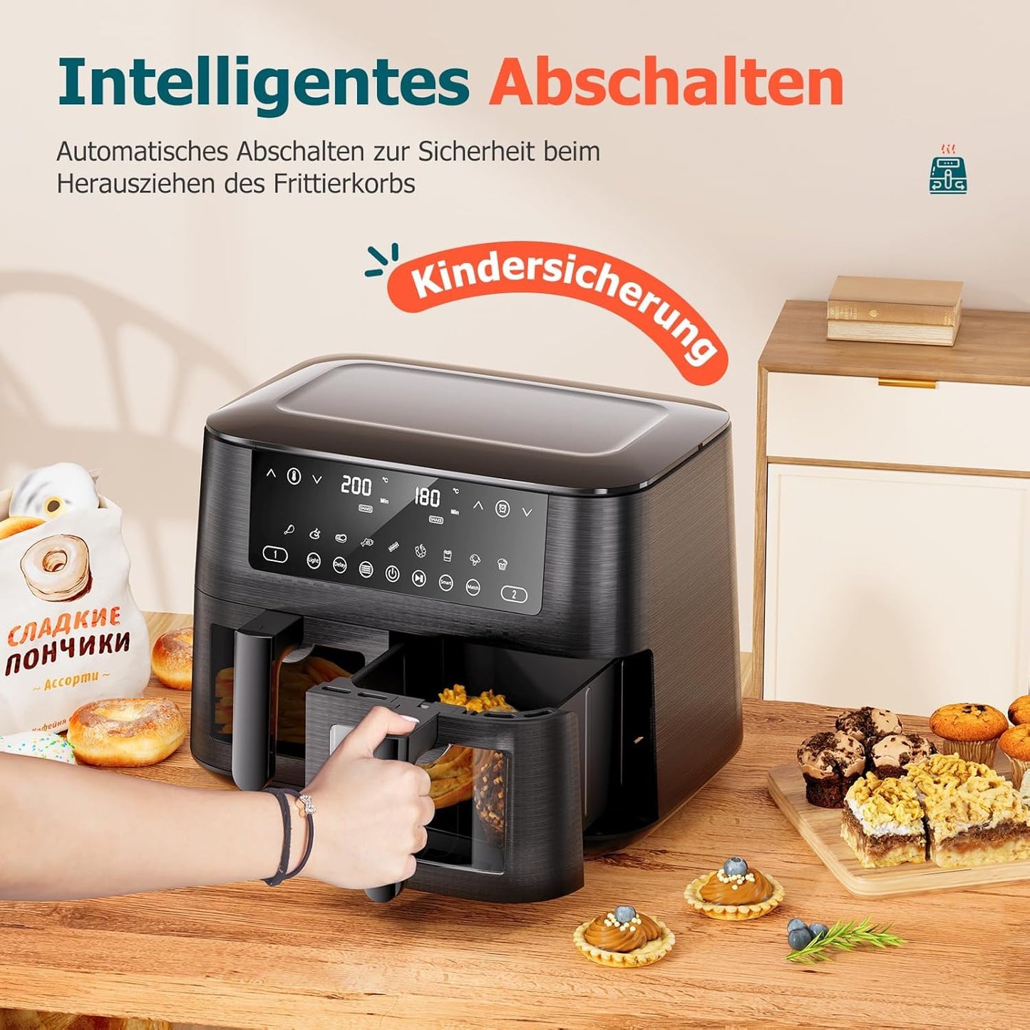 Magische Zwei-Zonen-Fritteuse